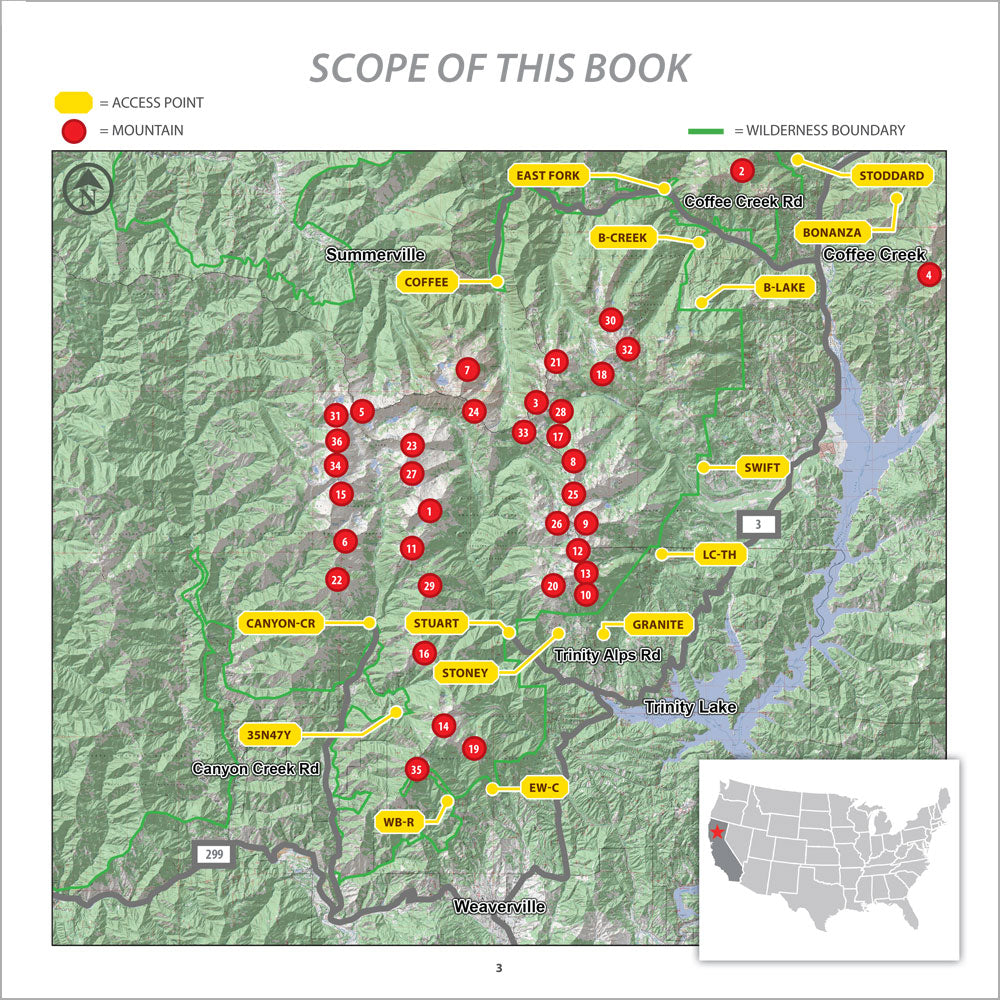 Trinity Alps California Ski Atlas - Wholesale
